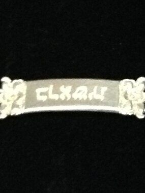 VTG 80's Judaica Sterling Silver Hebrew B'reshit Toggle Closure ID Bracelet